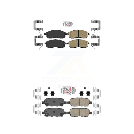 Front Rear Ceramic Disc Brake Pads Kit For Nissan Sentra Altima KNF-100037