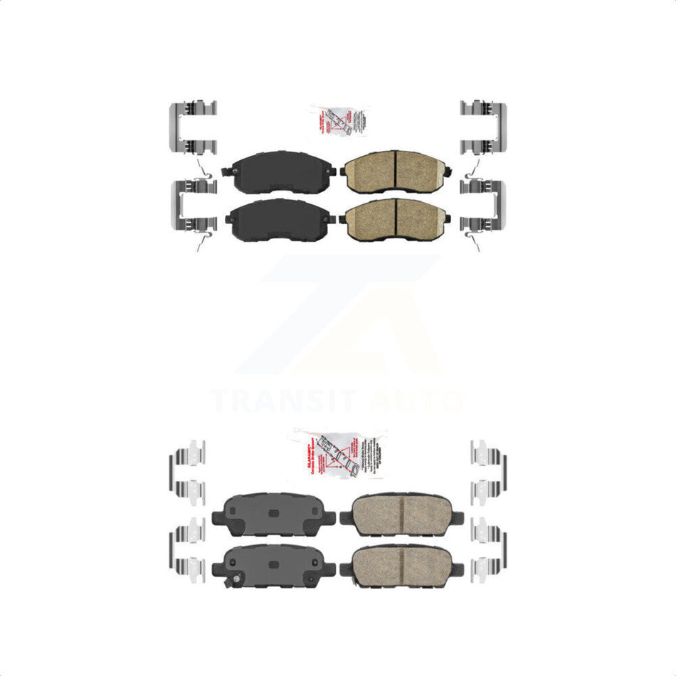 AmeriBRAKES Front Rear Ceramic Disc Brake Pads Kit For Nissan Altima Sentra KNF-100038