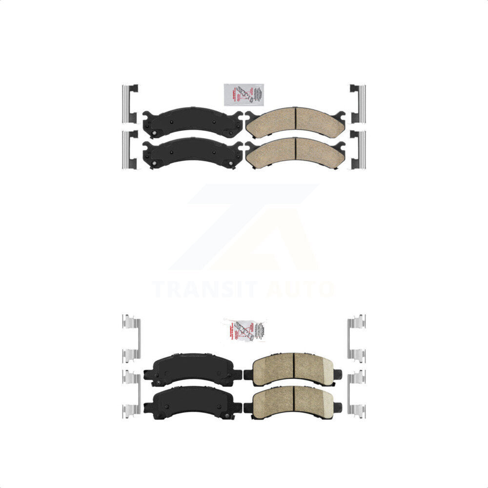 AmeriBRAKES Front Rear Ceramic Disc Brake Pads Kit For Chevrolet Express 3500 2500 GMC Savana 4500 KNF-100066