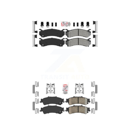 Front Semi-Metallic Rear Ceramic Disc Brake Pads Kit For Chevrolet GMC Silverado 1500 XL KNF-100083