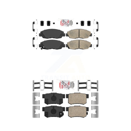 Front Rear Ceramic Disc Brake Pads Kit For Honda Civic Accord Acura EL KNF-100102