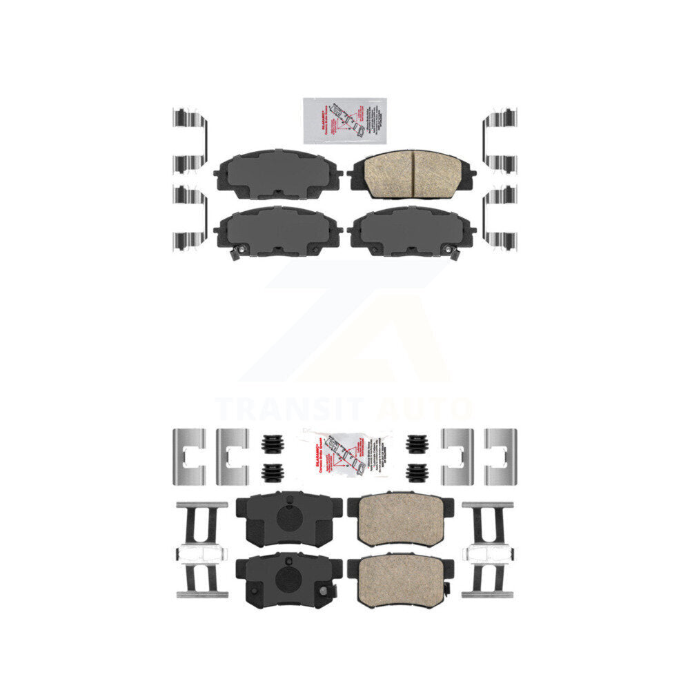 Front Rear Ceramic Disc Brake Pads Kit For Honda Civic Acura CSX RSX S2000 KNF-100110