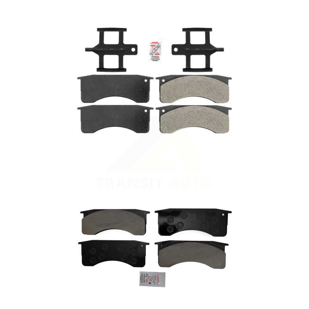 Front Rear Semi-Metallic Disc Brake Pads Kit For IC Corporation International CE School KNF-100119