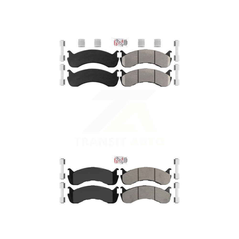 Front Rear Semi-Metallic Disc Brake Pads Kit For Freightliner M2 106 Kenworth T370 Thomas KNF-100122