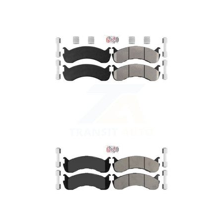 Front Rear Semi-Metallic Disc Brake Pads Kit For Freightliner M2 106 Kenworth T370 Thomas KNF-100122