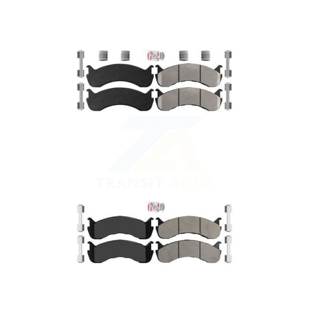 Front Rear Semi-Metallic Disc Brake Pads Kit For Kenworth T370 International Freightliner KNF-100130
