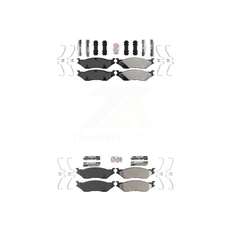 Front Rear Semi-Metallic Disc Brake Pads Kit For Ford F-450 Super Duty F-550 TerraStar IC KNF-100133
