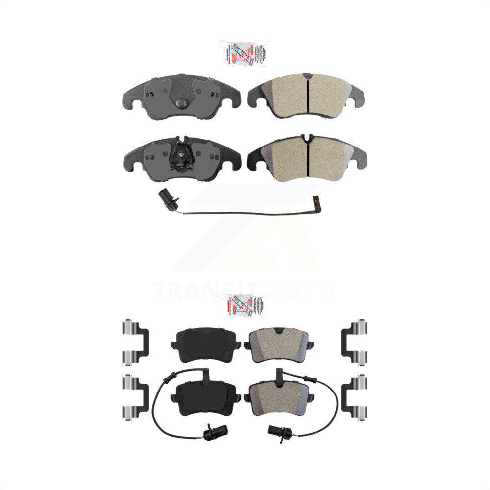 AmeriBRAKES Front Rear Semi-Metallic Disc Brake Pads Kit For Audi A6 Quattro A7 KNF-100140