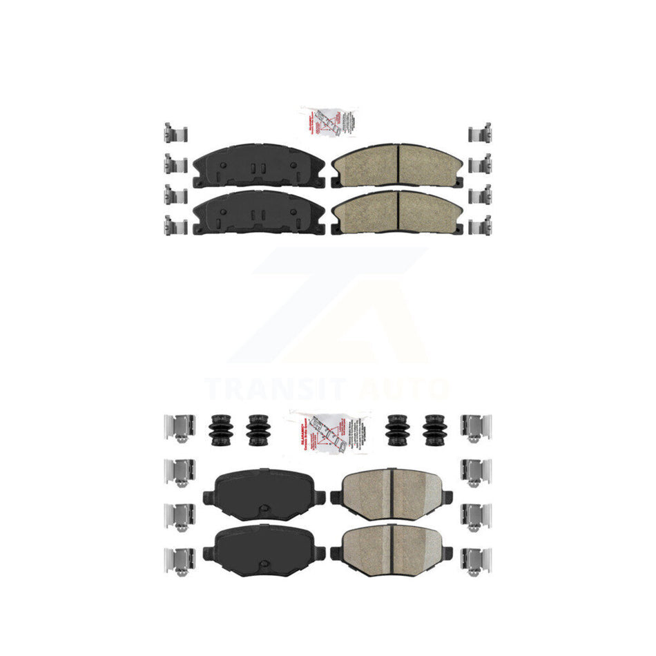 Front Rear Ceramic Disc Brake Pads Kit For Ford Explorer Police Interceptor Utility Flex KNF-100153