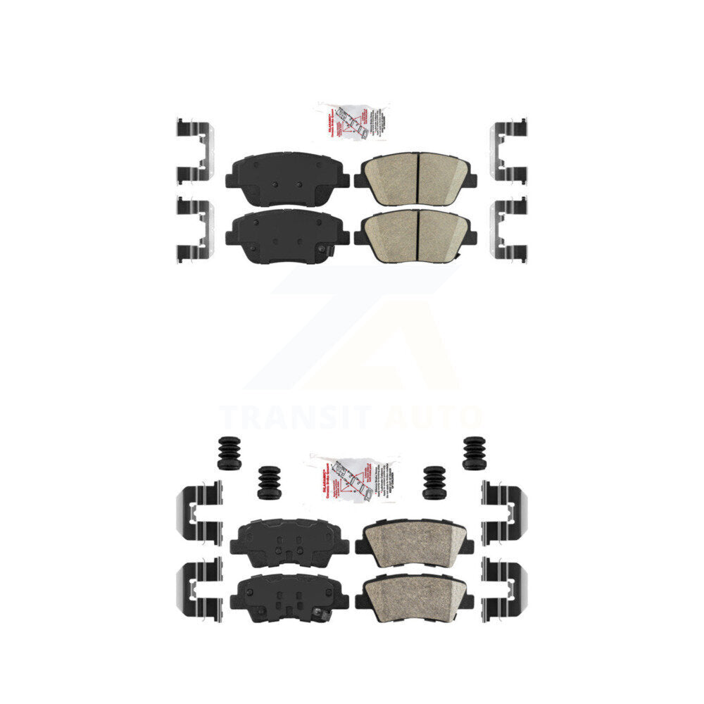 Front Rear Ceramic Disc Brake Pads Kit For Hyundai Sonata Kia Optima KNF-100167