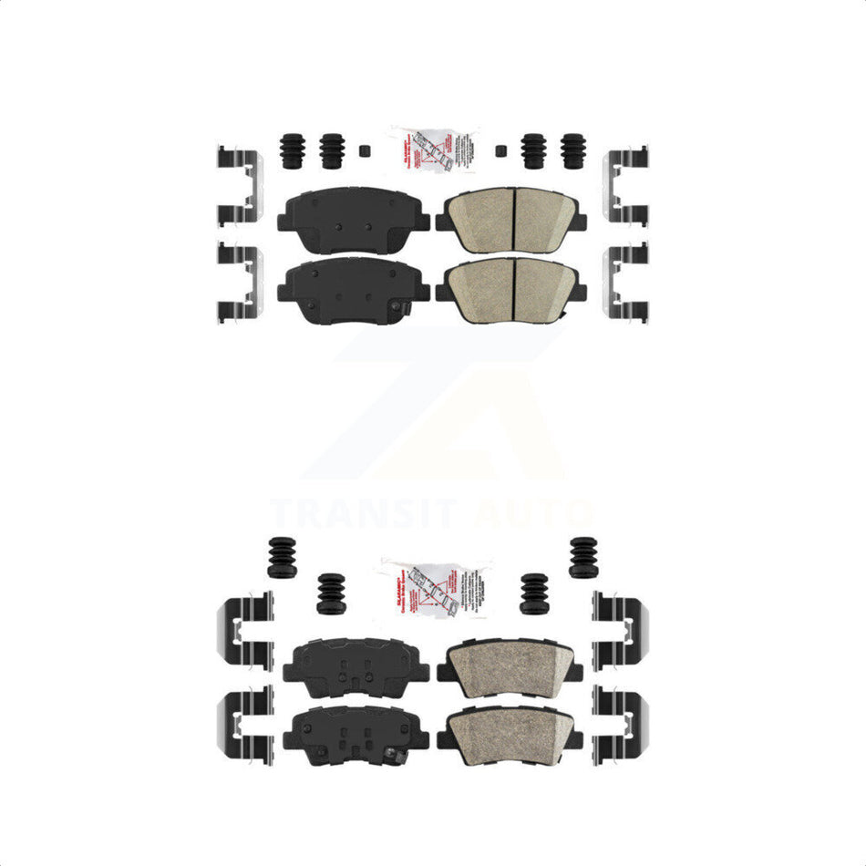 AmeriBRAKES Front Rear Ceramic Disc Brake Pads Kit For Hyundai Sonata Kia Optima KNF-100172