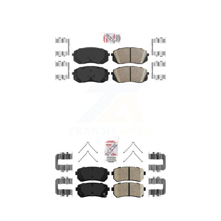 AmeriBRAKES Front Rear Ceramic Disc Brake Pads Kit For Kia Optima Hyundai Sonata KNF-100178