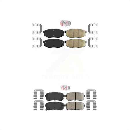 AmeriBRAKES Front Rear Ceramic Disc Brake Pads Kit For Hyundai Tucson Kia Sportage FWD KNF-100186