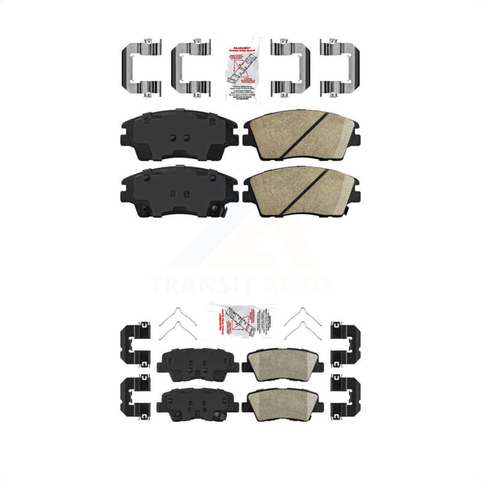 AmeriBRAKES Front Rear Ceramic Disc Brake Pads Kit For Hyundai Tucson Kia Sportage KNF-100187