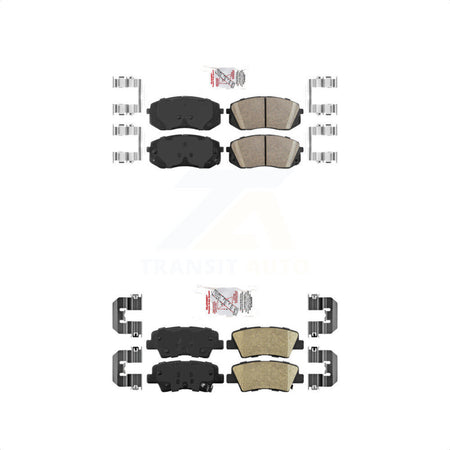 AmeriBRAKES Front Rear Ceramic Disc Brake Pads Kit For Kia Optima Hyundai Sonata Niro EV Kona Electric KNF-100195