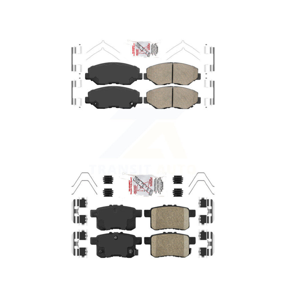 Front Rear Ceramic Disc Brake Pads Kit For Honda Accord KNF-100226