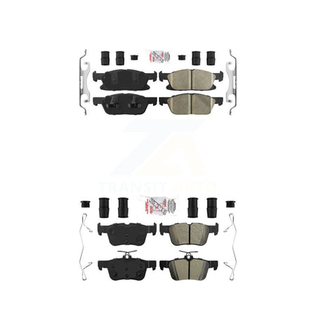 Front Ceramic Rear Semi-Metallic Disc Brake Pads Kit For Ford Edge Lincoln Nautilus MKX KNF-100240