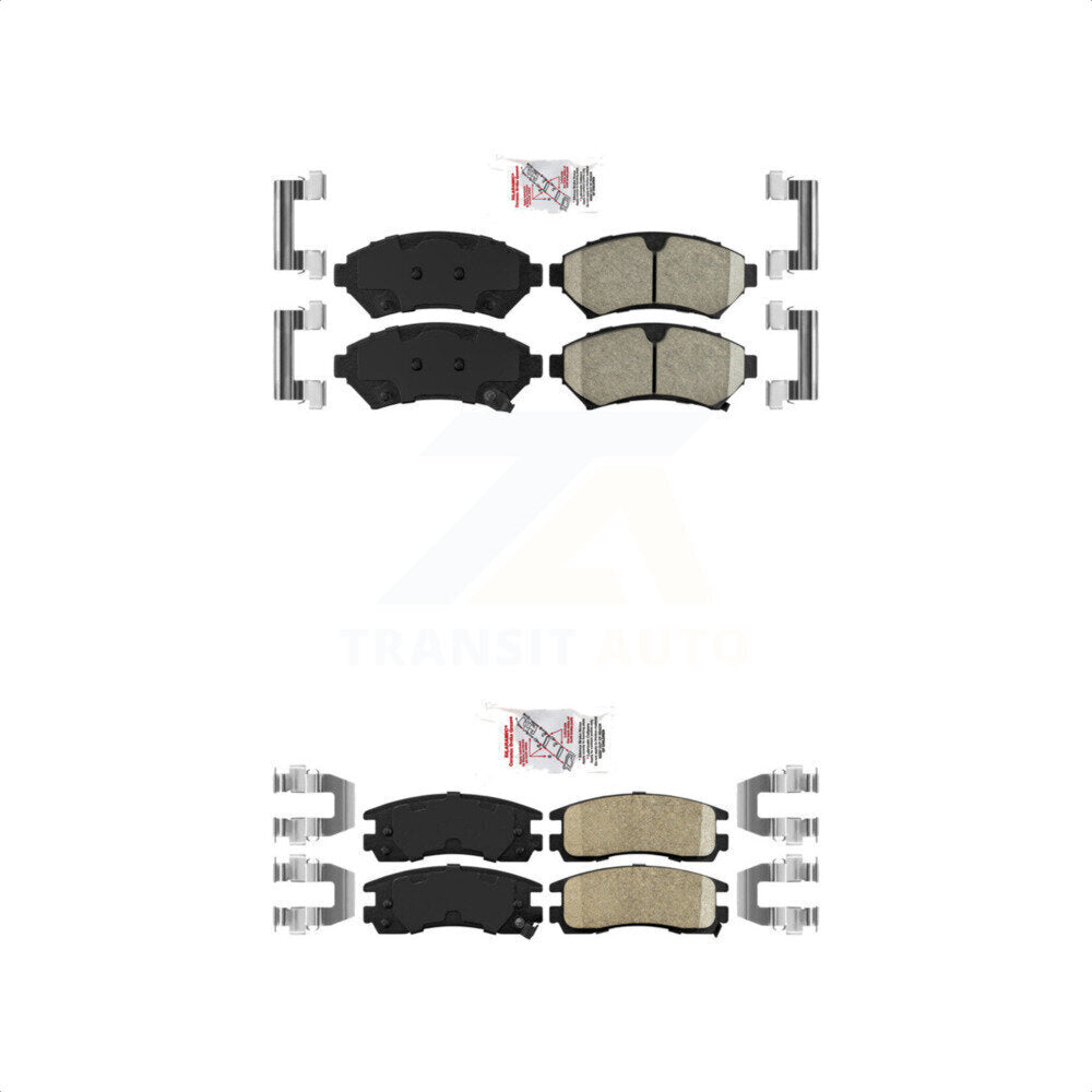 AmeriBRAKES Front Rear Ceramic Disc Brake Pads Kit For Chevrolet Impala Buick Century Pontiac Grand Prix Venture Monte Carlo Regal Oldsmobile Intrigue Montana KNF-100251