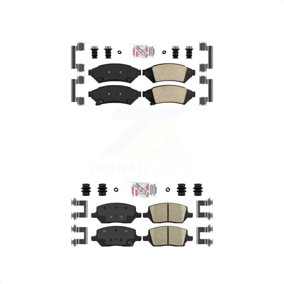 AmeriBRAKES Front Rear Ceramic Disc Brake Pads Kit For Chevrolet Uplander Pontiac Montana Buick Terraza Saturn Relay VPG MV-1 KNF-100255