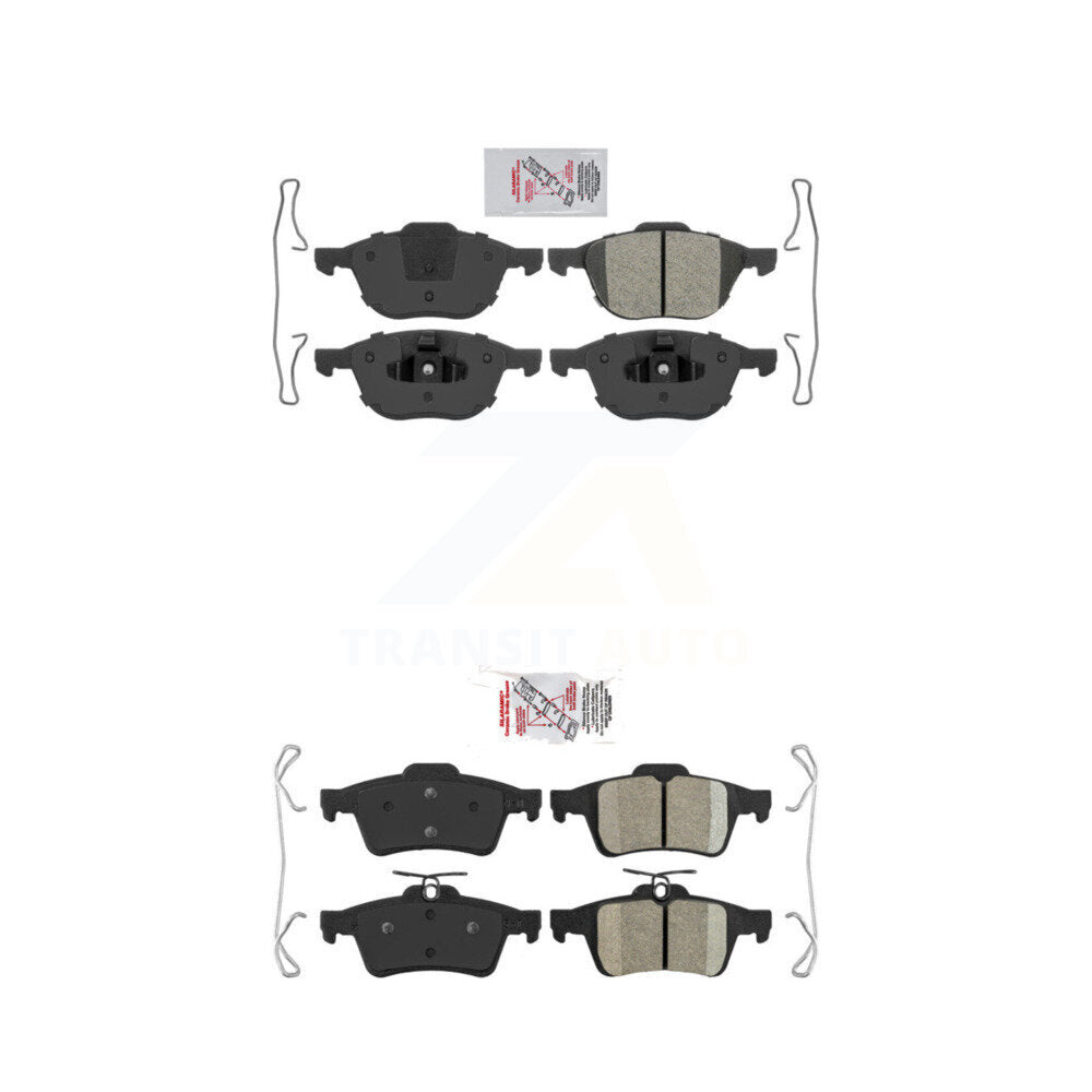 Front Semi-Metallic Rear Ceramic Disc Brake Pads Kit For Ford Mazda 3 Escape Focus 5 S40 KNF-100265