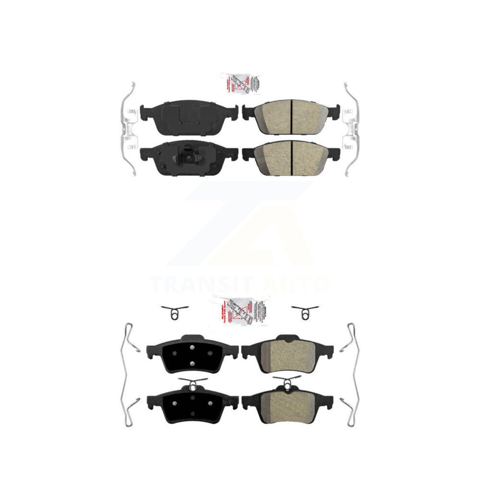 Front Ceramic Rear Semi-Metallic Disc Brake Pads Kit For Ford Escape Transit Connect KNF-100276