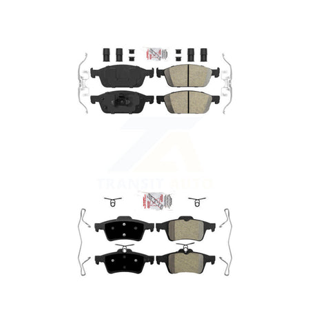 Front Ceramic Rear Semi-Metallic Disc Brake Pads Kit For Ford Escape Transit Connect KNF-100279
