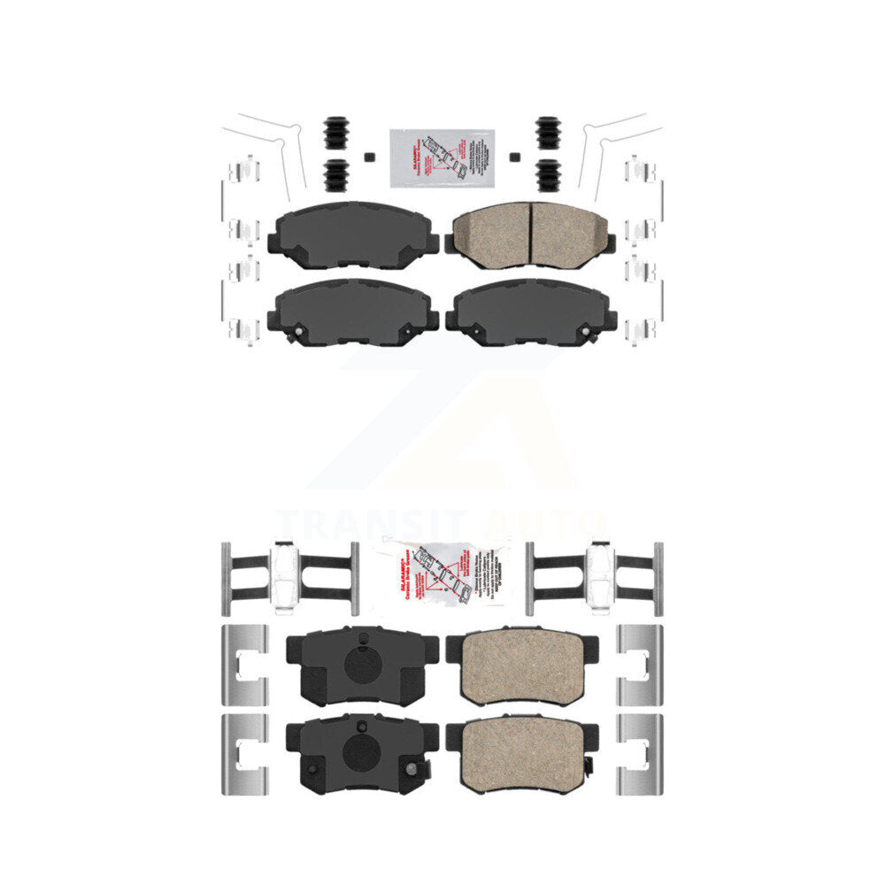 Front Rear Ceramic Disc Brake Pads Kit For Honda Civic Acura ILX KNF-100296