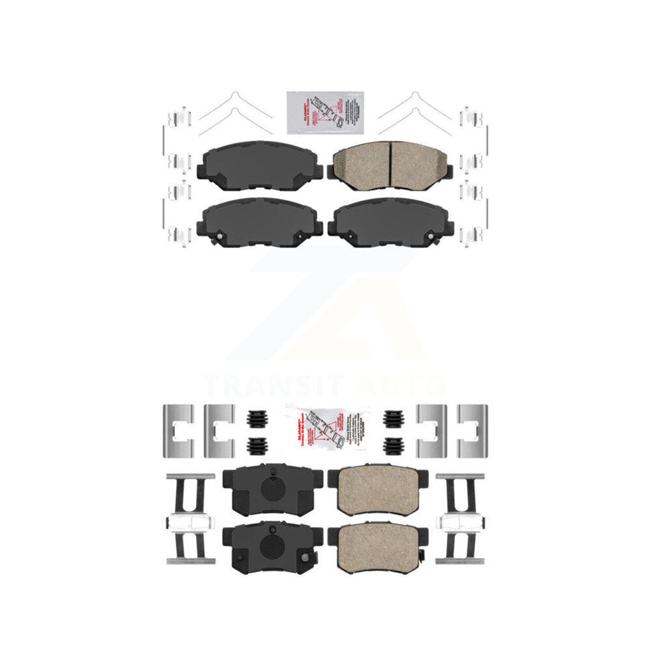 Front Rear Ceramic Disc Brake Pads Kit For Honda Civic Acura ILX KNF-100297