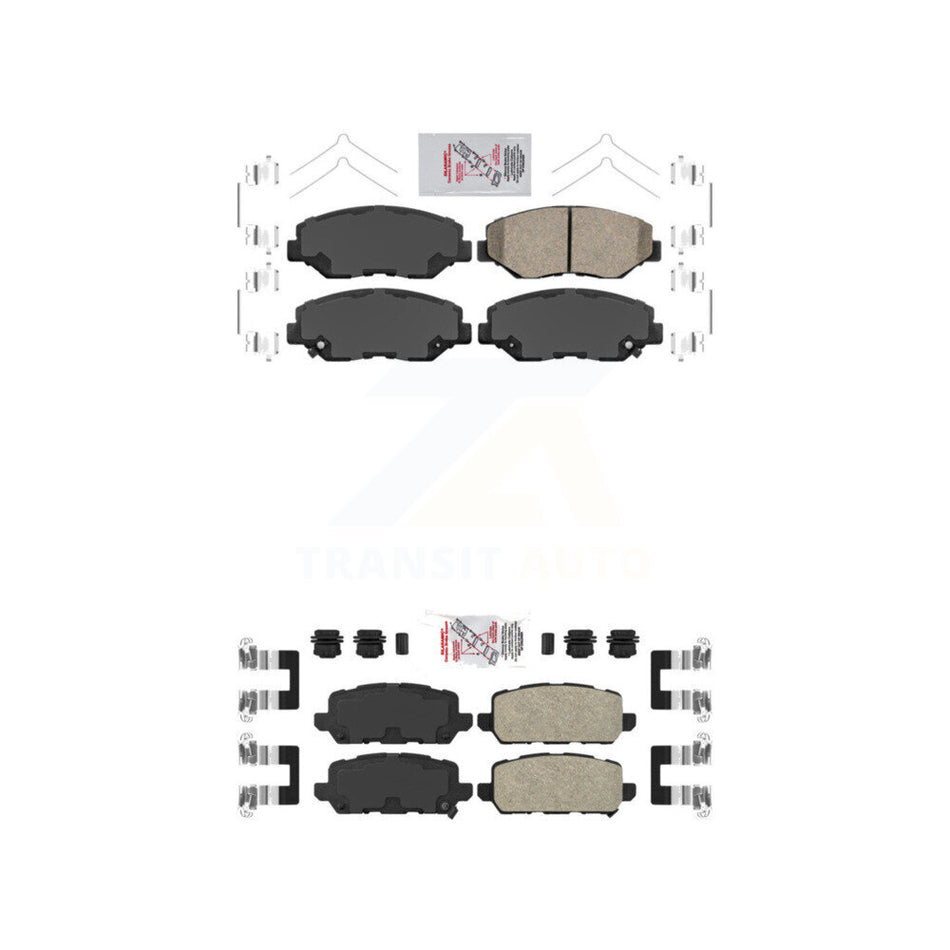 Front Rear Ceramic Disc Brake Pads Kit For 2016 Honda CR-Z KNF-100320