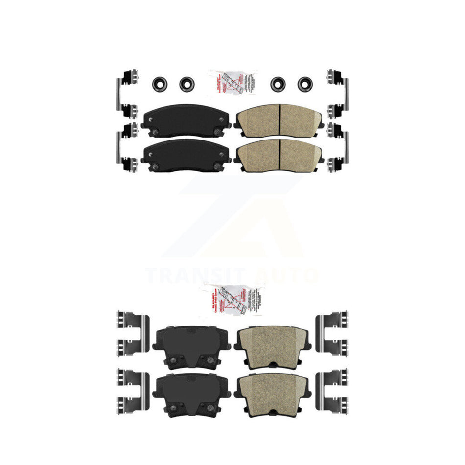 Front Rear Ceramic Disc Brake Pads Kit For Dodge Charger Chrysler 300 Challenger Magnum KNF-100326