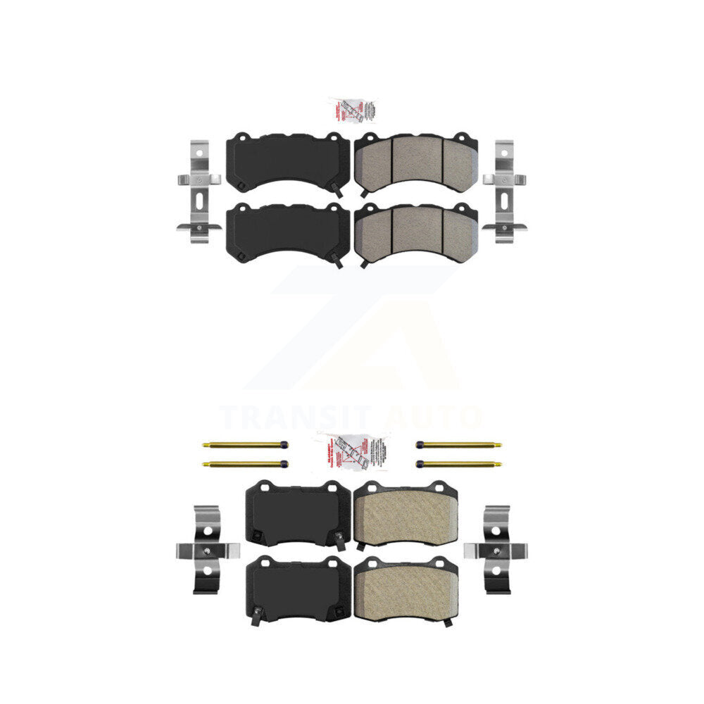 Front Rear Semi-Metallic Disc Brake Pads Kit For Dodge Charger Challenger Chevrolet CTS KNF-100356
