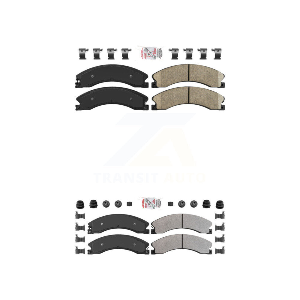 Front Ceramic Rear Semi-Metallic Disc Brake Pads Kit For Nissan NV2500 TITAN XD NV3500 KNF-100362