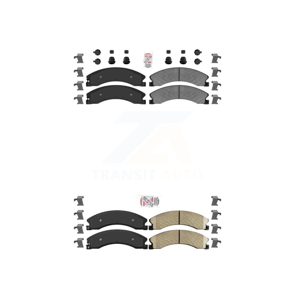 Front Semi-Metallic Rear Ceramic Disc Brake Pads Kit For Nissan NV2500 TITAN XD NV3500 KNF-100382