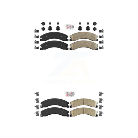 Front Rear Ceramic Disc Brake Pads Kit For Nissan NV2500 TITAN XD NV3500 NV1500 KNF-100383