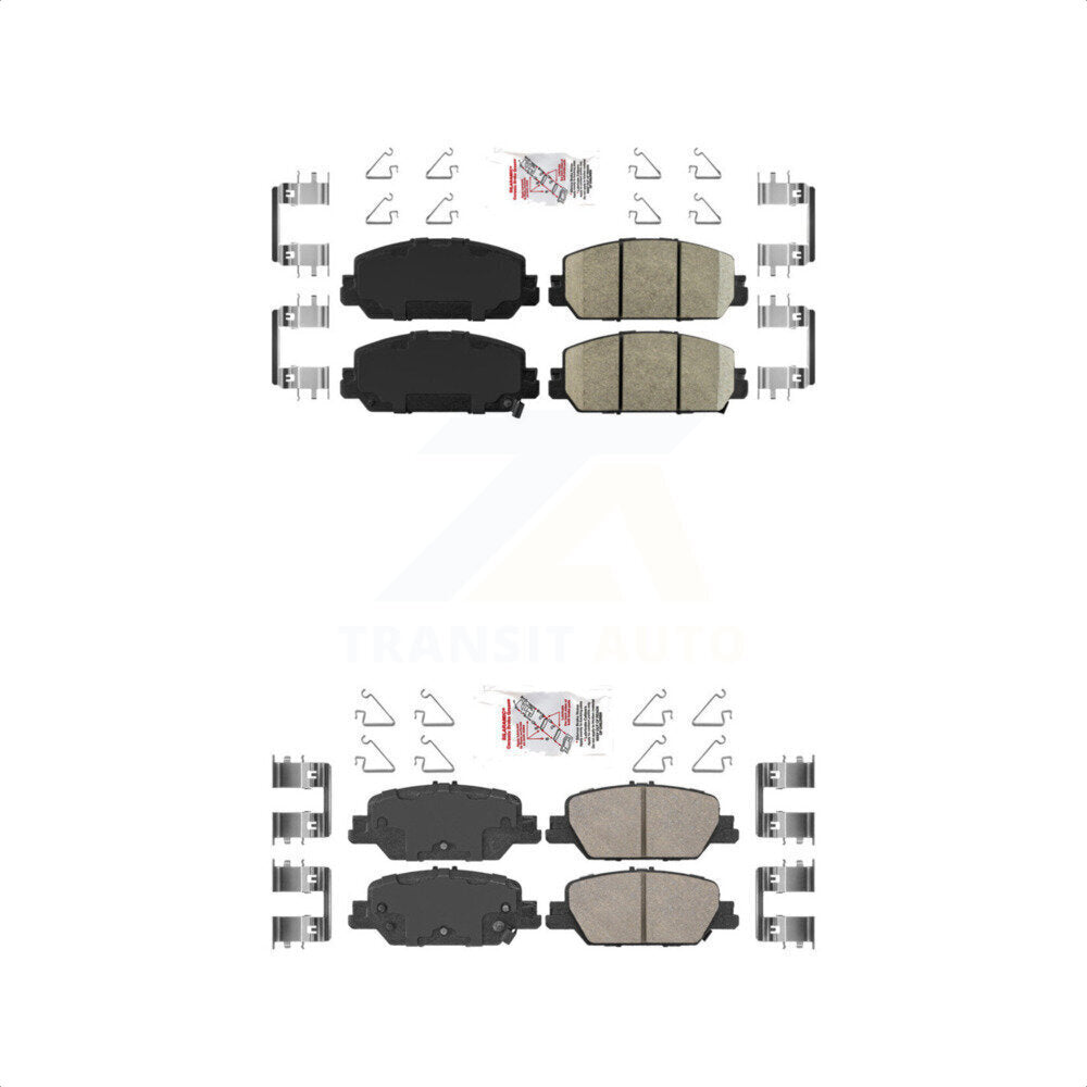 AmeriBRAKES Front Rear Ceramic Disc Brake Pads Kit For Honda CR-V KNF-100411