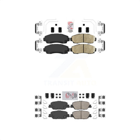 AmeriBRAKES Front Rear Ceramic Disc Brake Pads Kit For 2020-2022 Honda CR-V FULL HYBRID EV-GAS (FHEV) engine KNF-100412