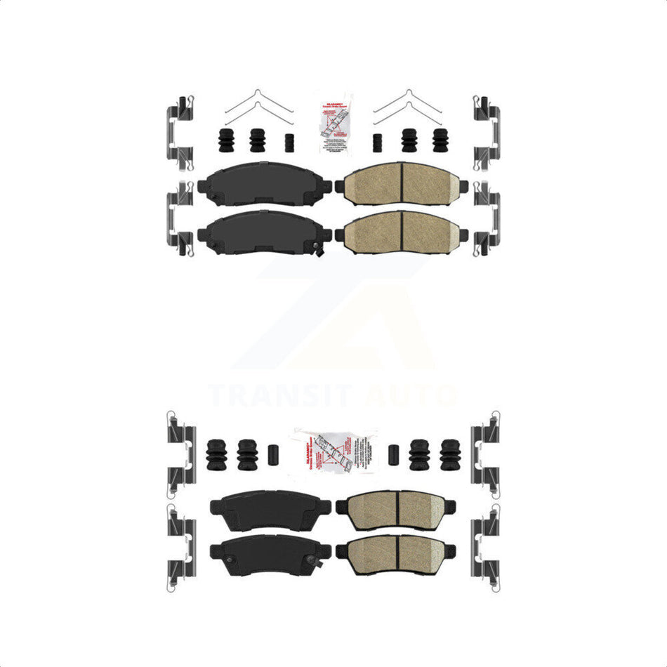 AmeriBRAKES Front Rear Ceramic Disc Brake Pads Kit For Nissan Frontier Xterra Suzuki Equator KNF-100425