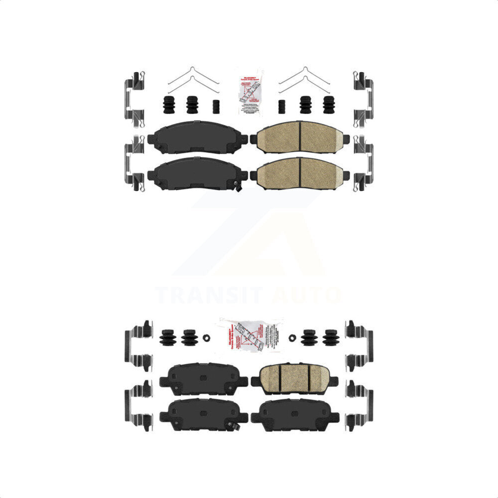 AmeriBRAKES Front Rear Ceramic Disc Brake Pads Kit For Nissan LEAF KNF-100429