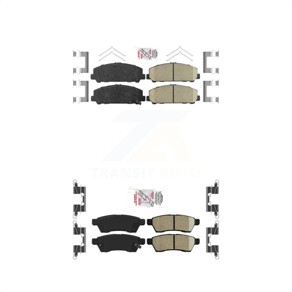 AmeriBRAKES Front Rear Ceramic Disc Brake Pads Kit For Suzuki Equator KNF-100441