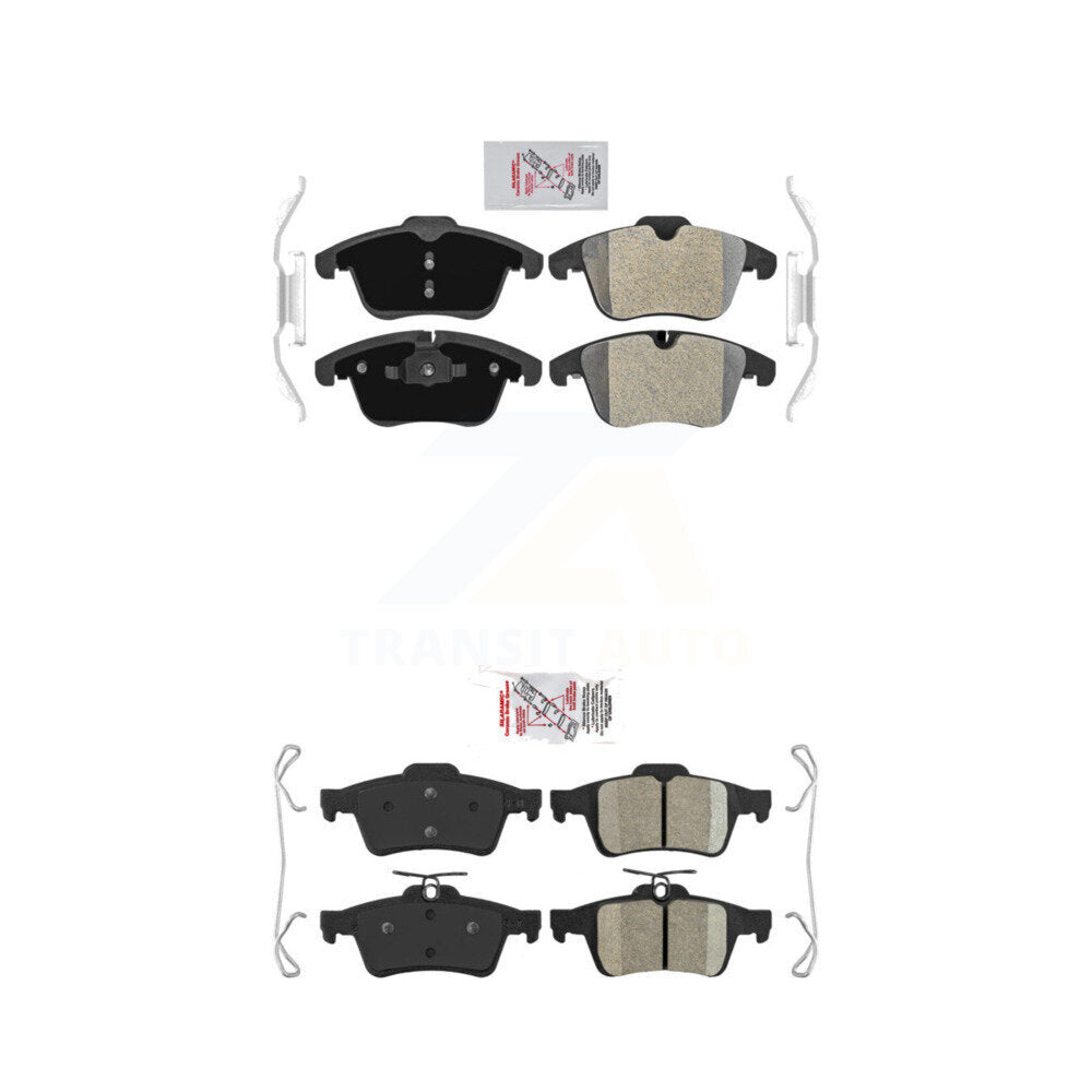 Front Semi-Metallic Rear Ceramic Disc Brake Pads Kit For Jaguar XF XK Vanden Plas S-Type KNF-100442