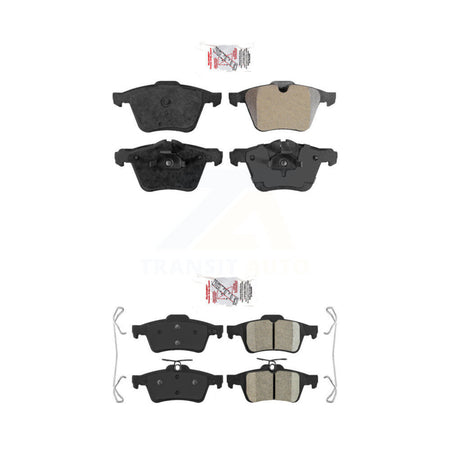 Front Semi-Metallic Rear Ceramic Disc Brake Pads Kit For Jaguar XF XJ XKR XK Super V8 KNF-100445