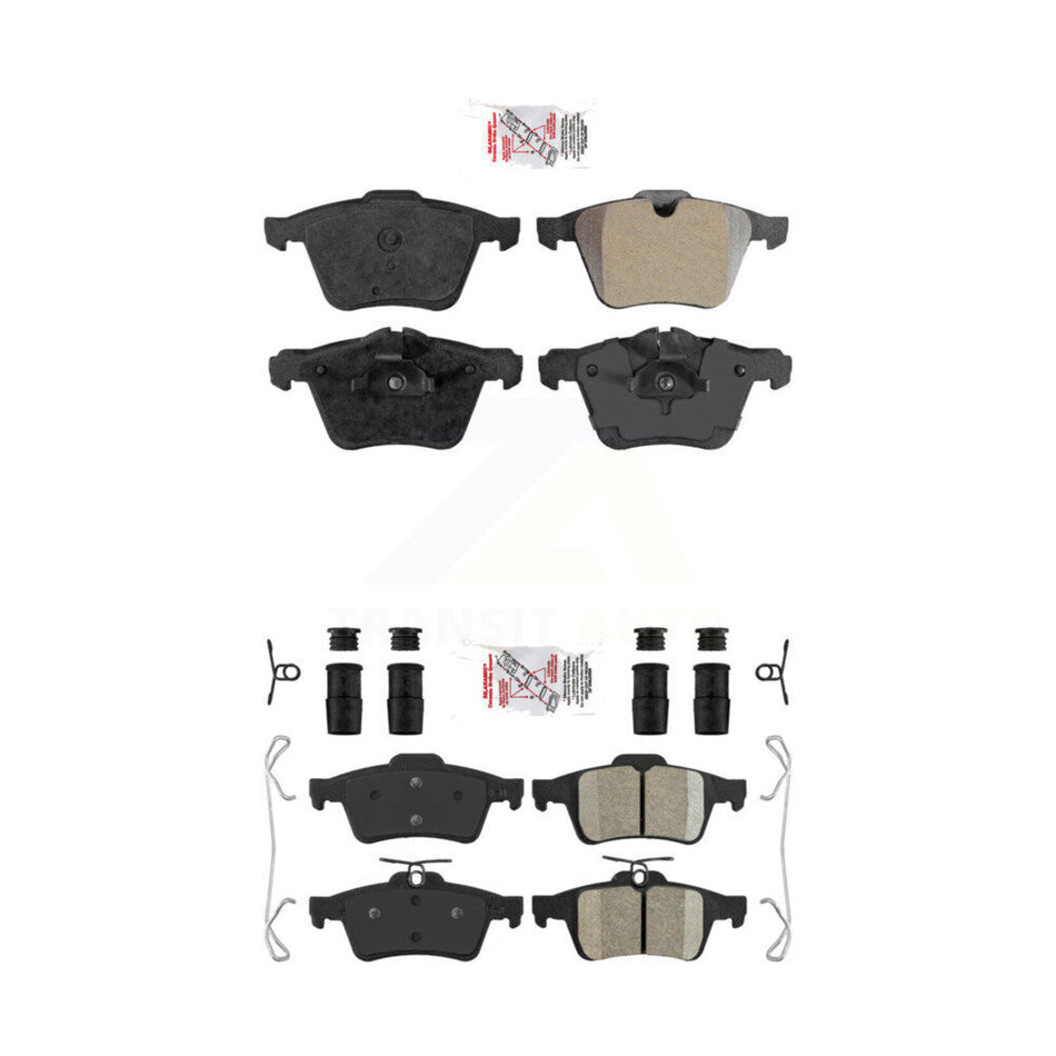 Front Semi-Metallic Rear Ceramic Disc Brake Pads Kit For Jaguar XF XJ XKR XK Super V8 KNF-100446