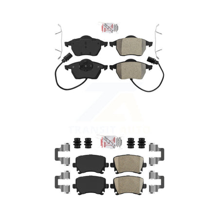 Front Semi-Metallic Rear Ceramic Disc Brake Pads Kit For 2006 Audi A4 3.2L/2.0L KNF-100452
