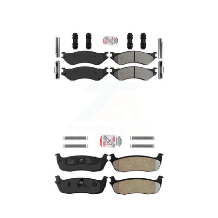 Front Rear Semi-Metallic Disc Brake Pads Kit For Ford F-150 F-250 HD Expedition Heritage KNF-100460