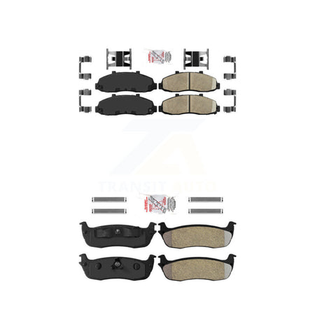 Front Ceramic Rear Semi-Metallic Disc Brake Pads Kit For Ford F-150 Heritage Lincoln KNF-100474