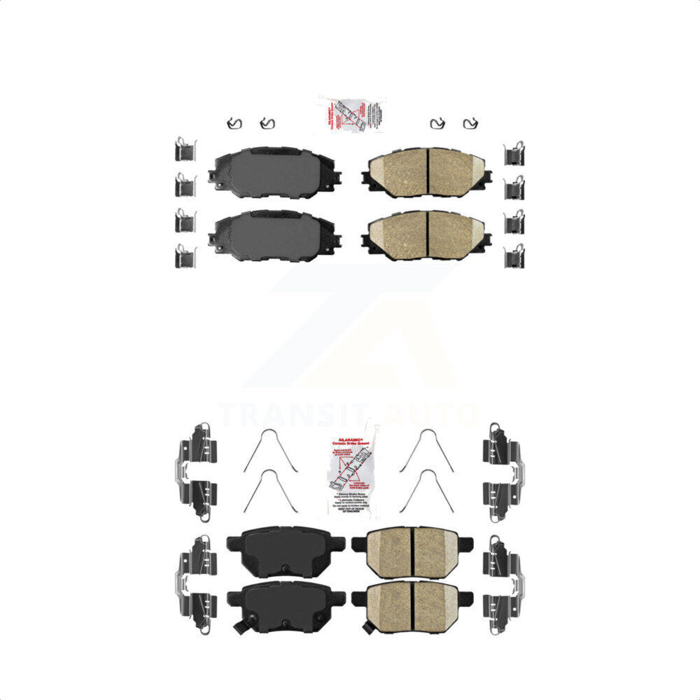 AmeriBRAKES Front Rear Ceramic Disc Brake Pads Kit For Scion Toyota tC Matrix Pontiac Vibe Corolla iM KNF-100497