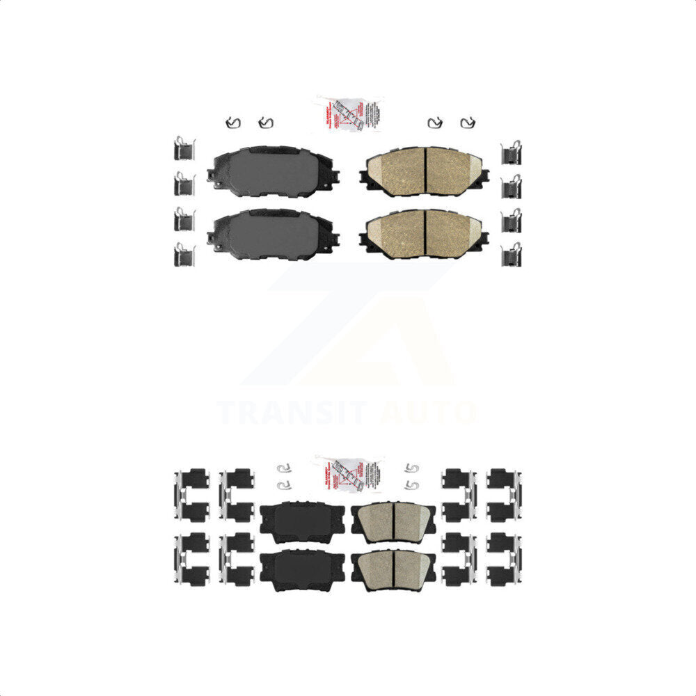 AmeriBRAKES Front Rear Ceramic Disc Brake Pads Kit For Toyota RAV4 Matrix Pontiac Vibe KNF-100499