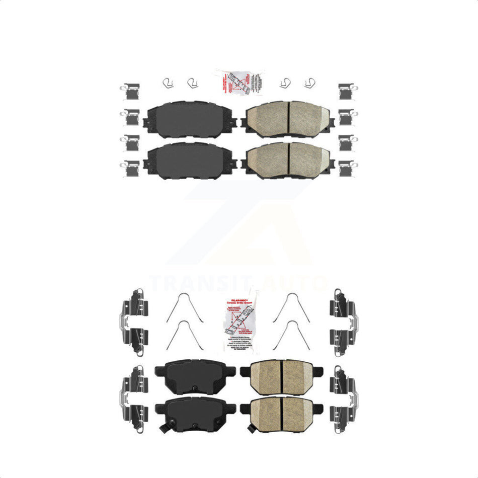 AmeriBRAKES Front Rear Ceramic Disc Brake Pads Kit For Toyota Corolla Scion xB Matrix Pontiac Vibe KNF-100505