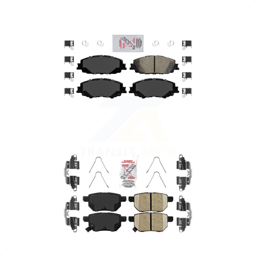 AmeriBRAKES Front Rear Ceramic Disc Brake Pads Kit For Toyota Corolla Prius Prime KNF-100508