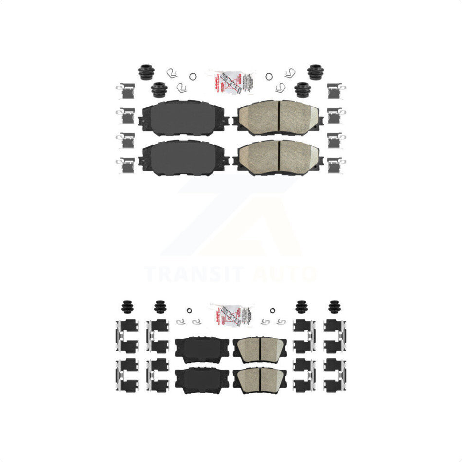 AmeriBRAKES Front Rear Ceramic Disc Brake Pads Kit For Toyota RAV4 Lexus HS250h KNF-100516